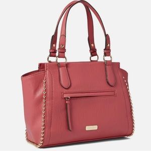 Jessica Simpson Garnett Rose Camille Satchel Gold studded Handbag